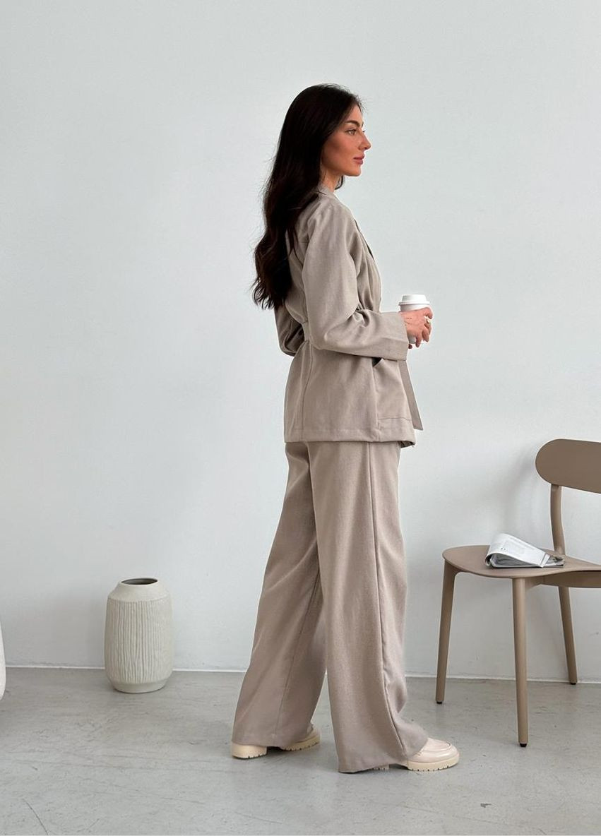 Женские брюки палаццо из хлопка и льна (ak37416p) Art Knit (334892820)