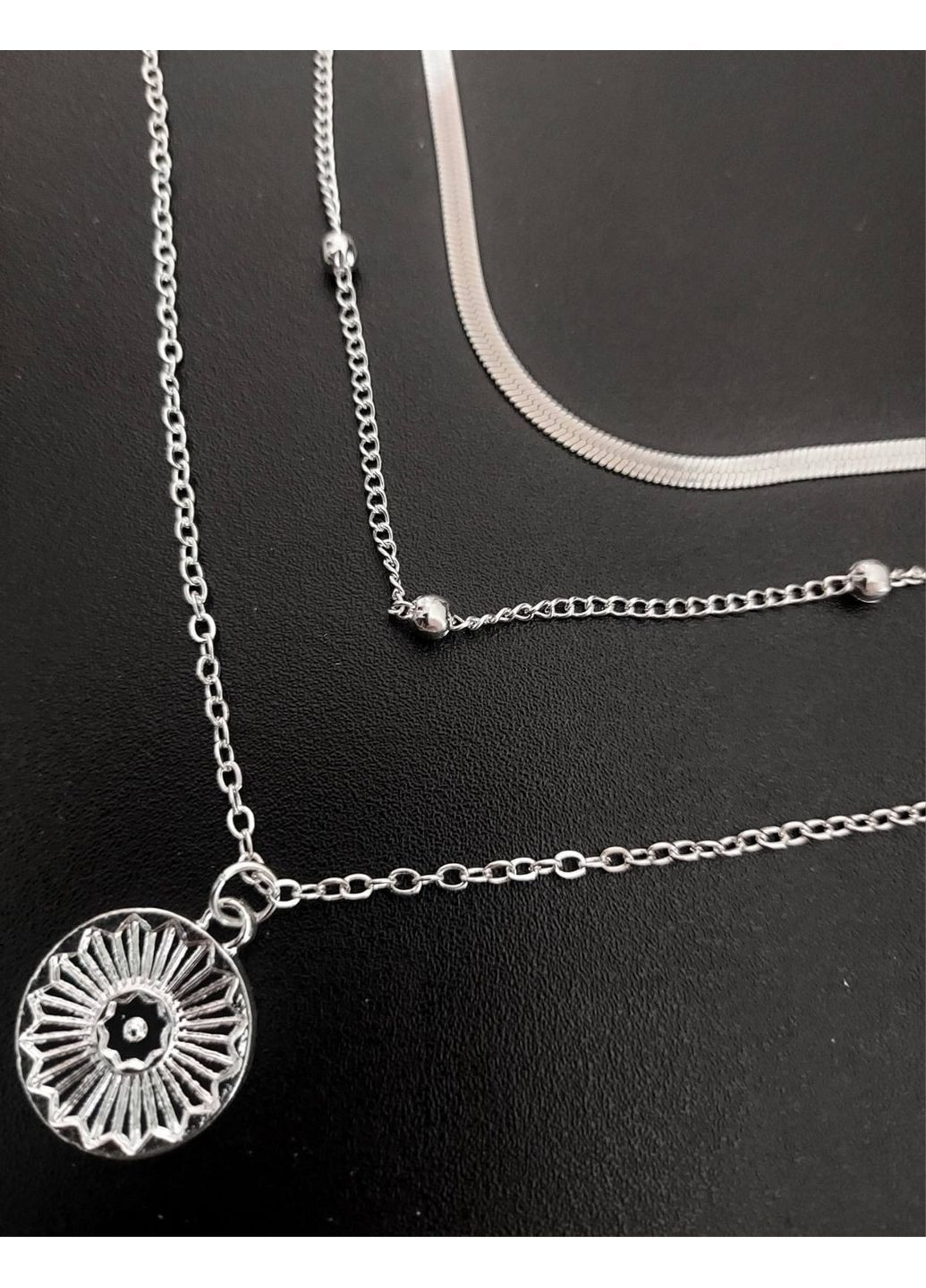 Чокер Кольє ланцюжки багатошарові No Brand (362376684)