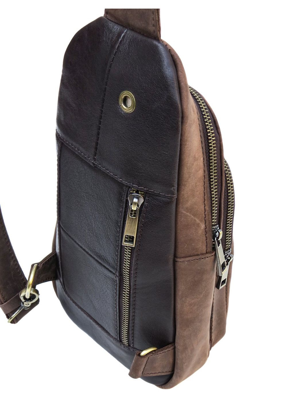 Коричнева сумка слінг з кінської шкіри N9012KGC Newery (303829675)