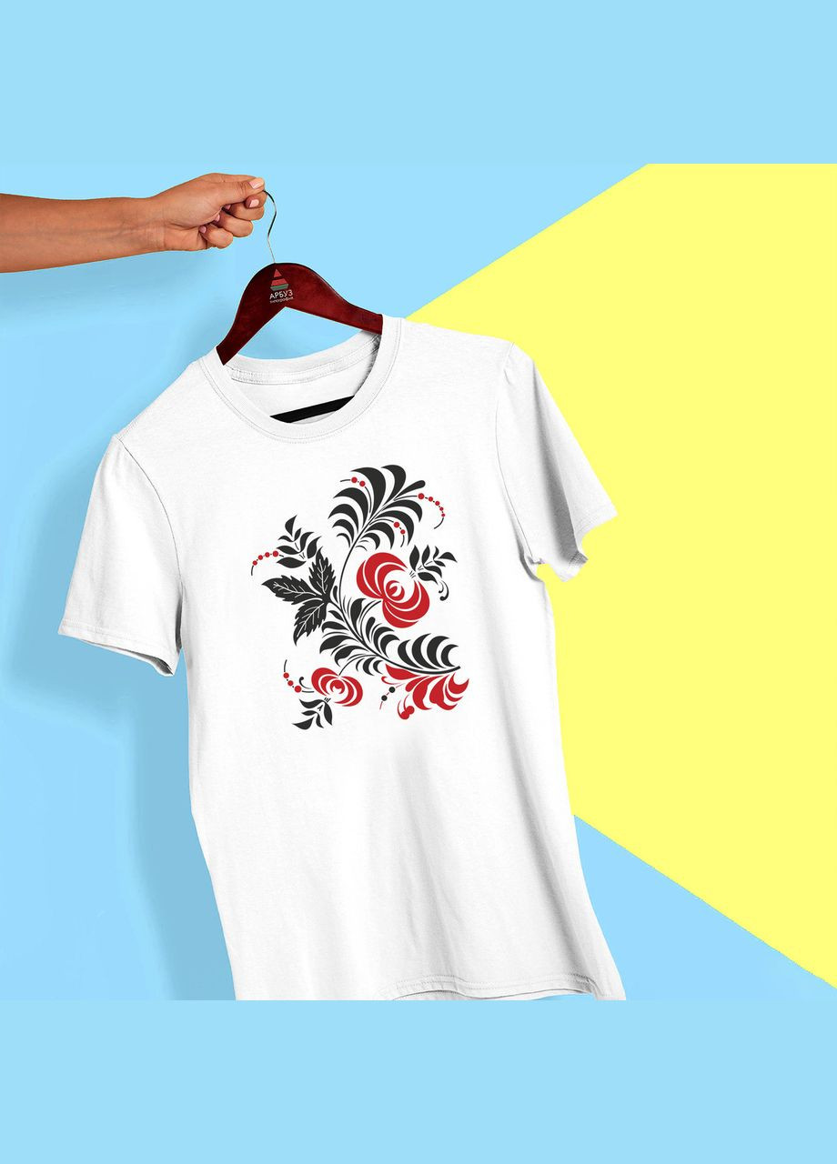 Футболка с принтом "Красно-черная Петриковская роспись" Кавун футболка (316288596)