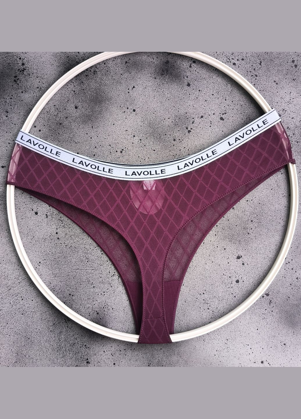 Трусики стрінги з прозорої сіточки Lavolle (331150422)
