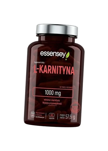 Л Карнитин Тартрат в капсулах, L-карнитин 1000, 90капс (02673001) Essensey (323024358)