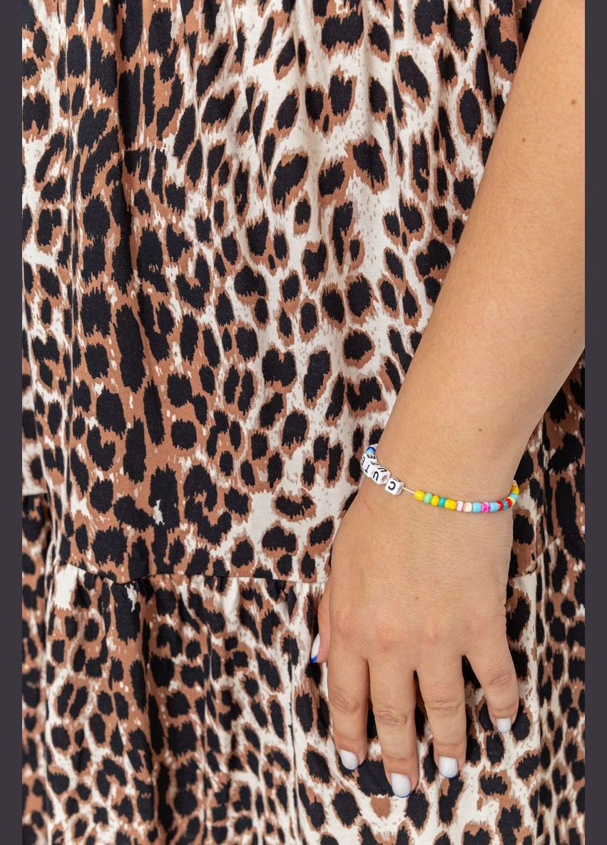 Комбинированное платье женское, цвет леопардовый, Ager