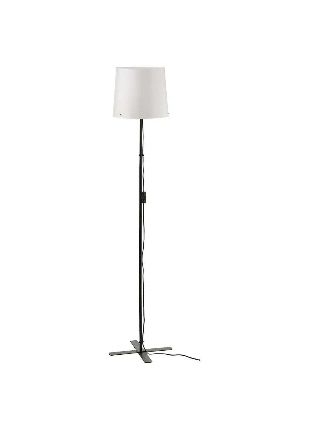 Торшер ІКЕА BARLAST 150 см чорний білий (10430368) IKEA (271121527)