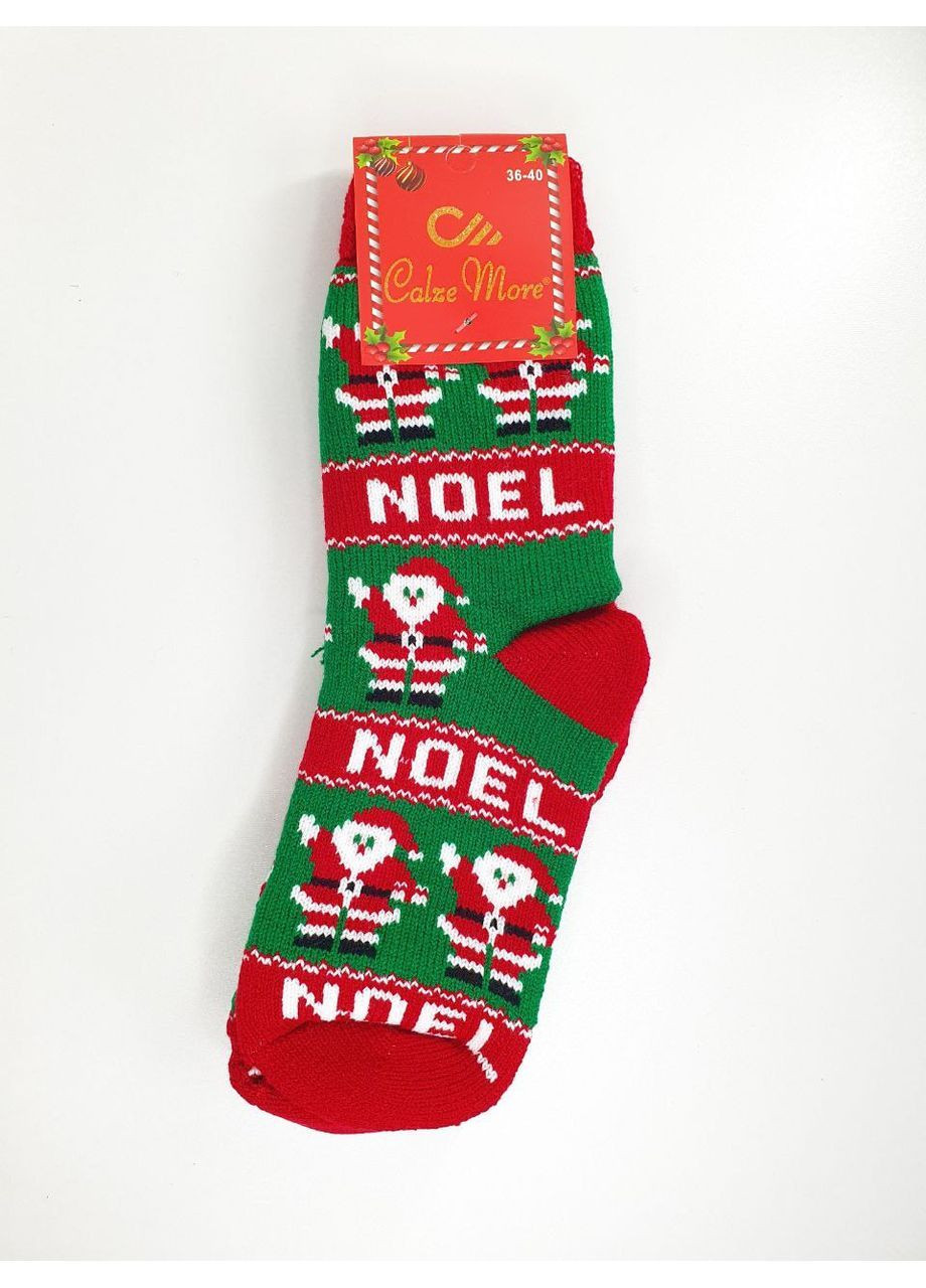 Комбіновані жіночі теплі новорічні шкарпетки Calze More новорічні (366237179)