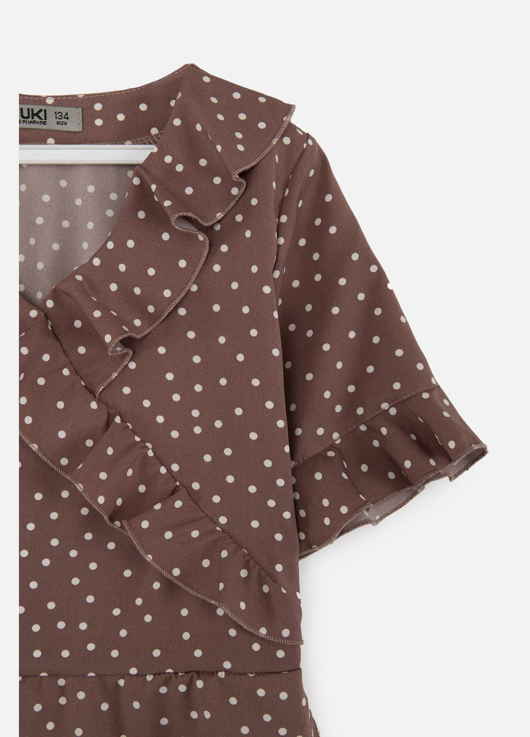 Світло-рожева сукня з коротким рукавом для дівчинки колір пудровий cb-00247360 Yuki (319102183)