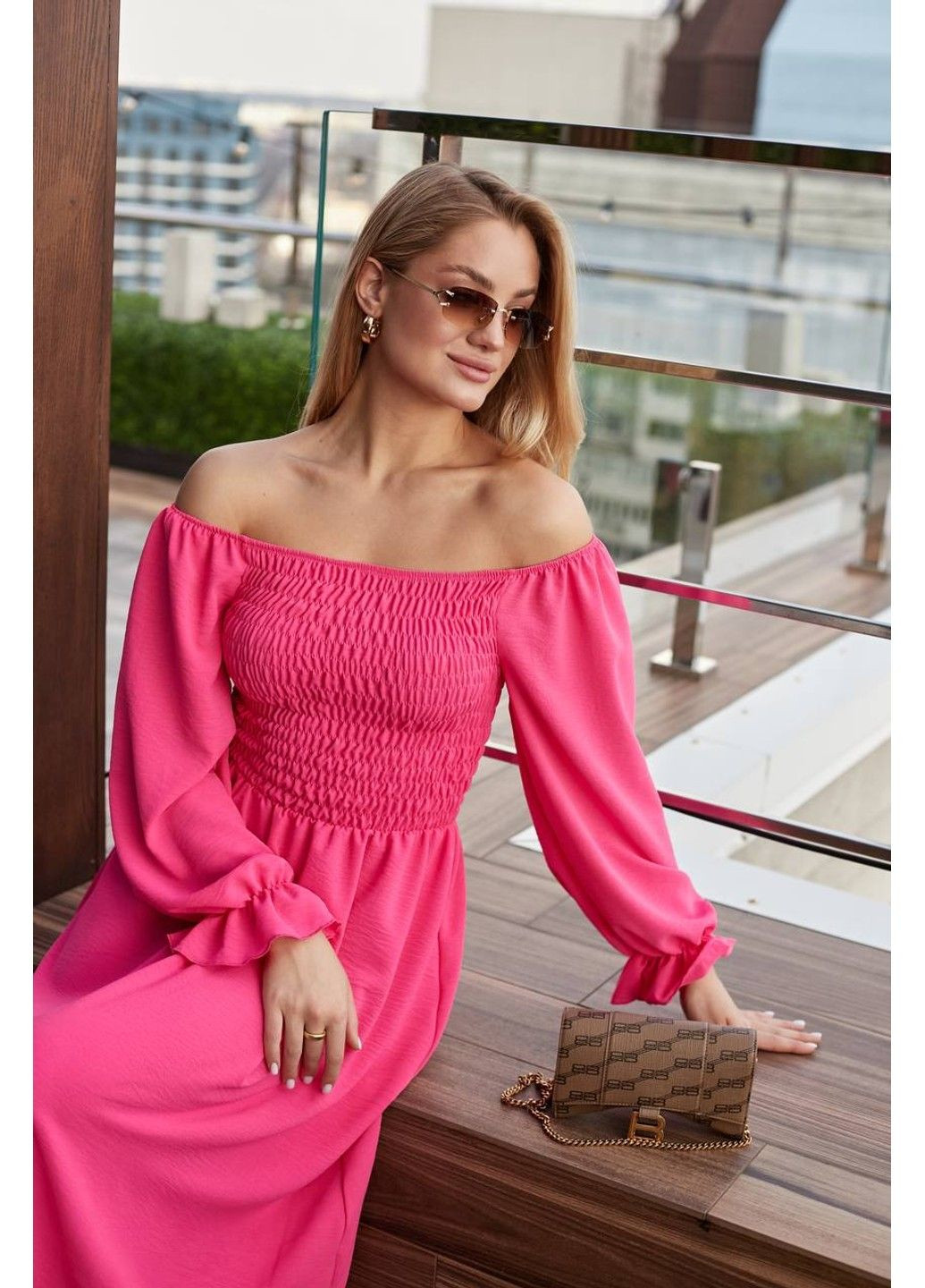 Малиновое женское платье креп модель 237 малиновый Україна