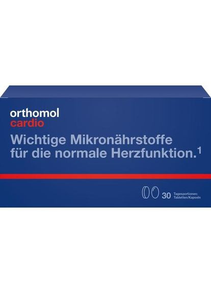 Витамины для сердца Cardio капсулы и таблетки 30 порций Orthomol (280265861)