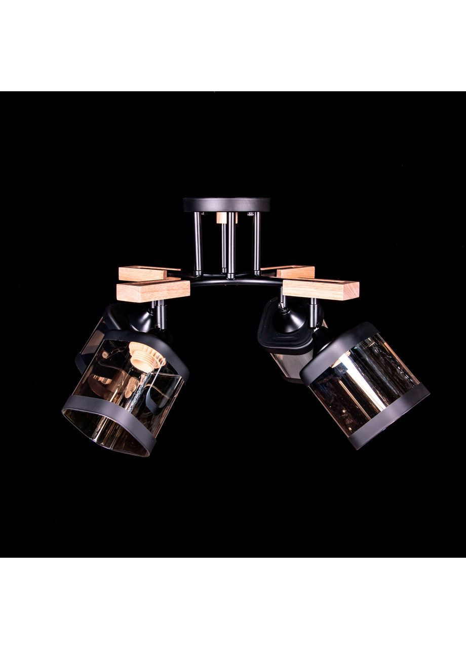 Потолочная люстра N5680/4/BK+WOOD Ø600XH280 No Brand (352230058)