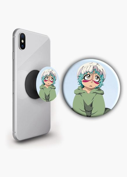 Тримач для телефону PopSockets Аніме Бліч #010 Чорний No Brand (304508979)