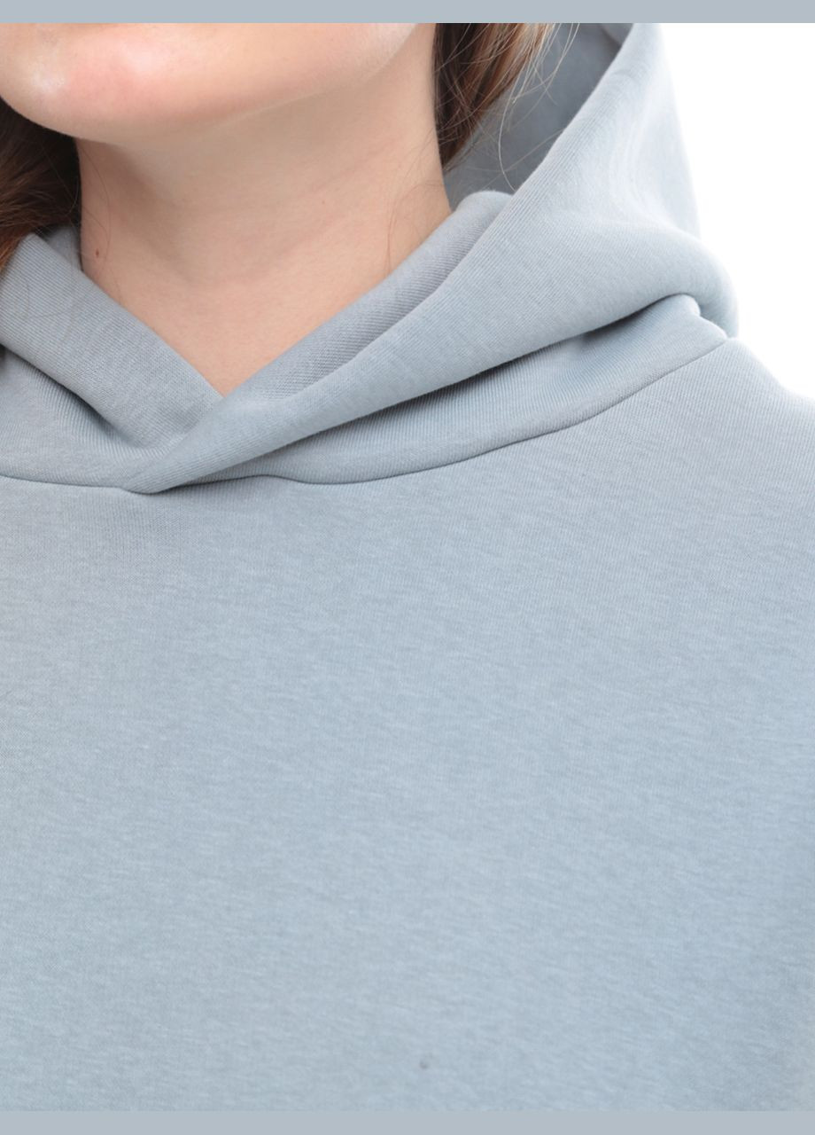 Худи женское голубое на флисе широкое зимнее JEANSclub Вільна (306518848)