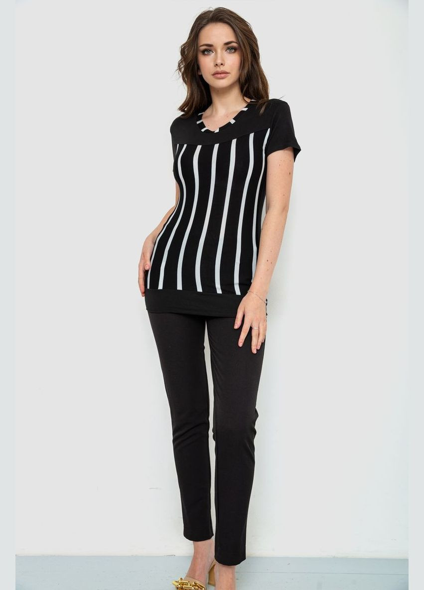 Чорно-біла футболка жіноча Ager 186R144