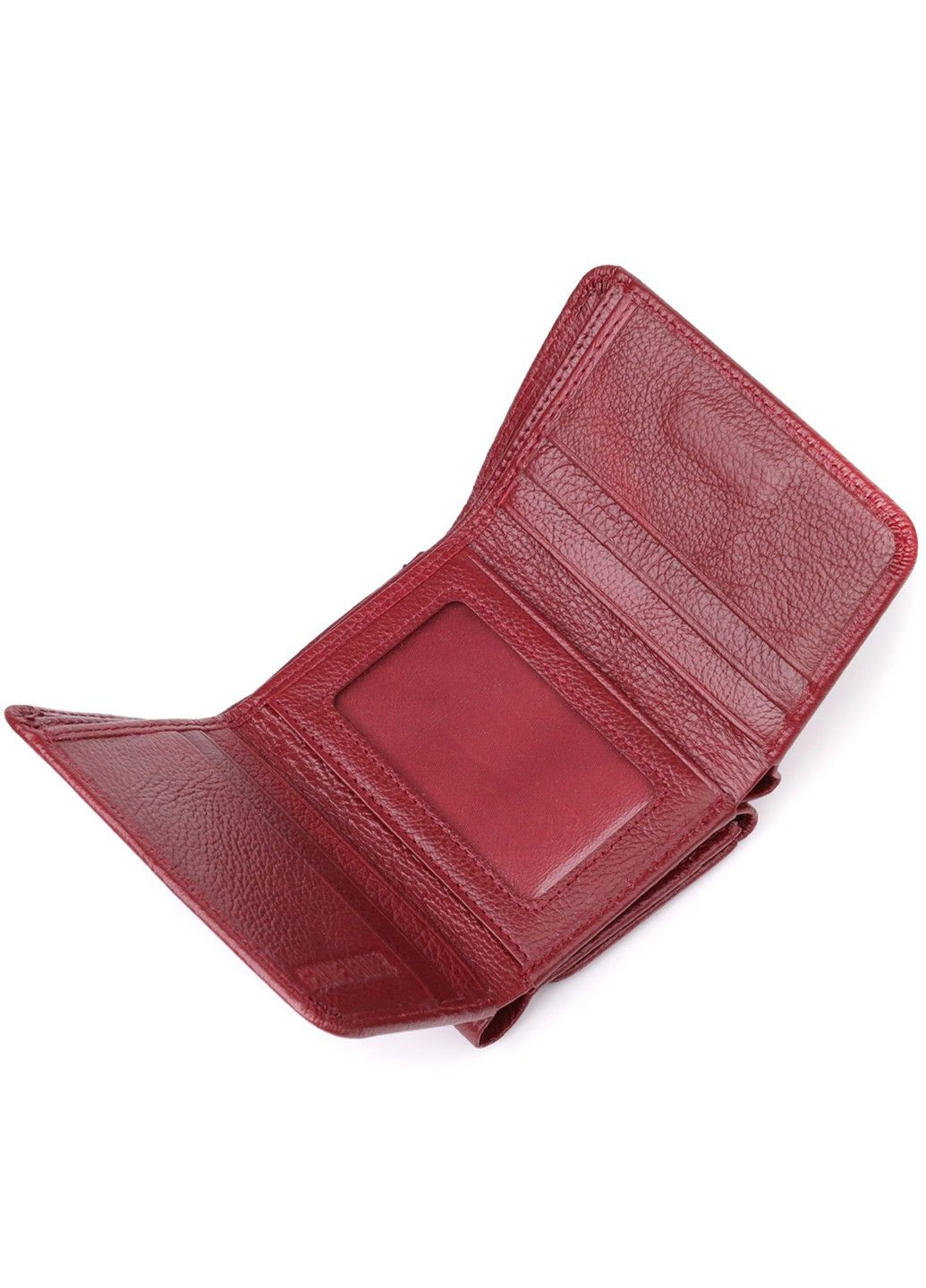 Компактний гаманець зручного формату із натуральної шкіри 23077 Бордовий st leather (330359610)