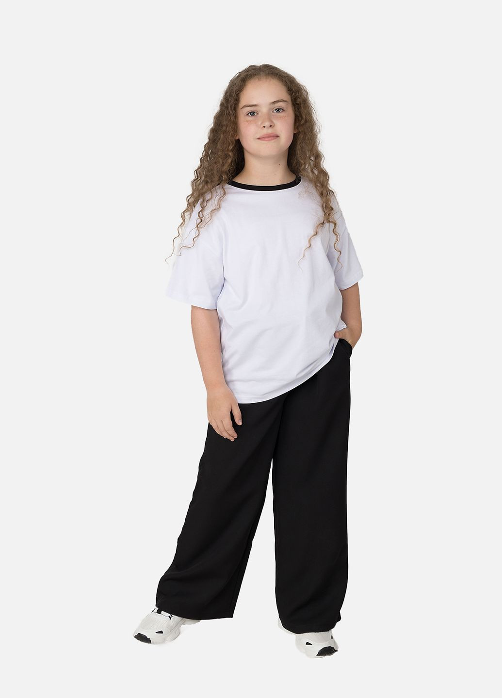 Біла літня футболка з коротким рукавом для дівчинки колір білий цб-00255831 Yuki