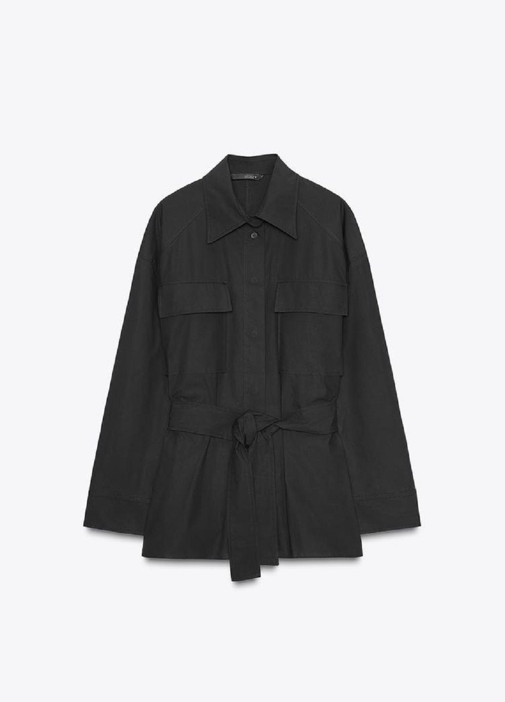 Чорна демісезонна куртка Zara