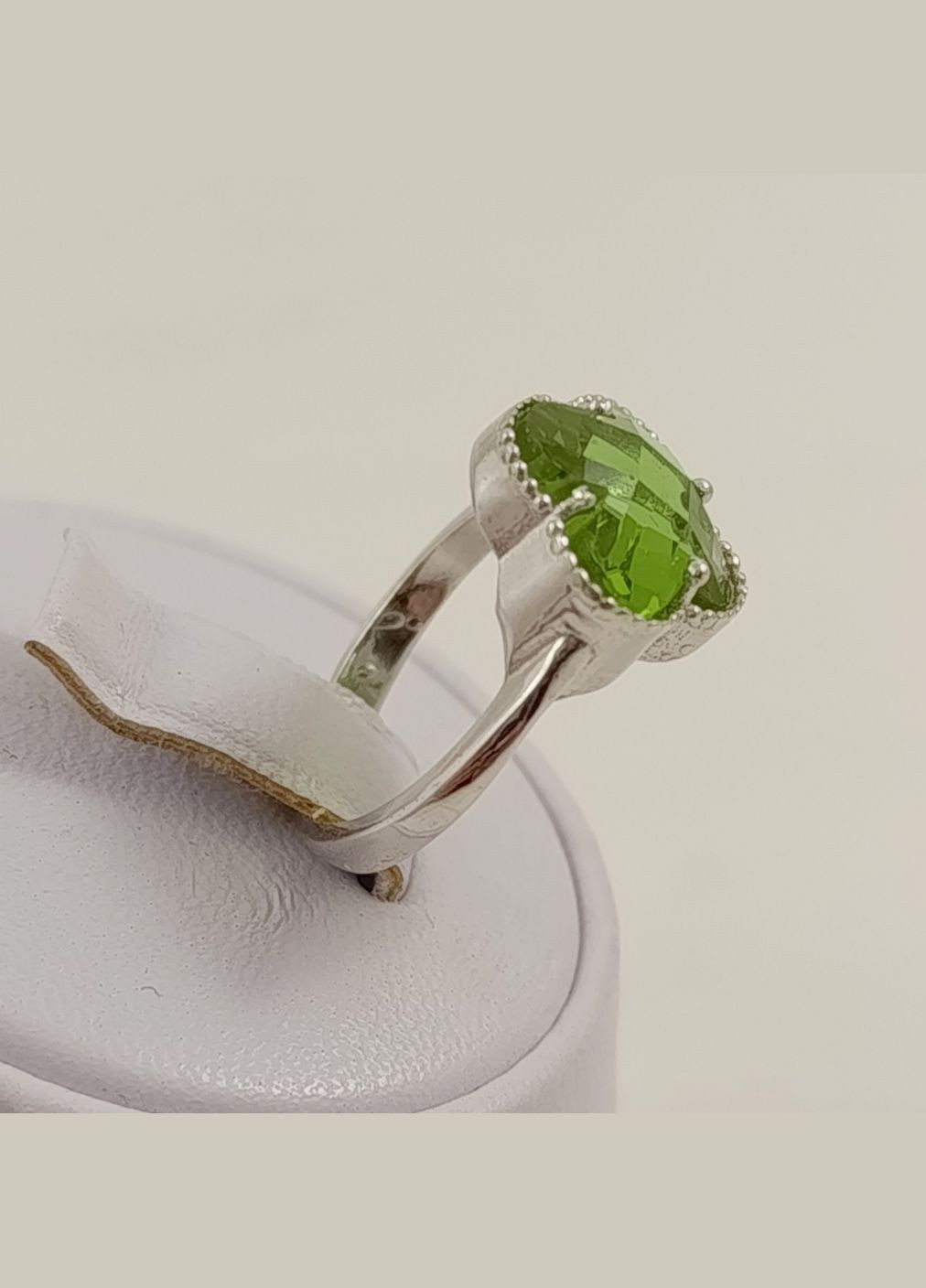 Каблучка срібна з султанітом "Конюшина" 16,5 розмір ККЛВ/С-слт No Brand Каблучка (328082605)