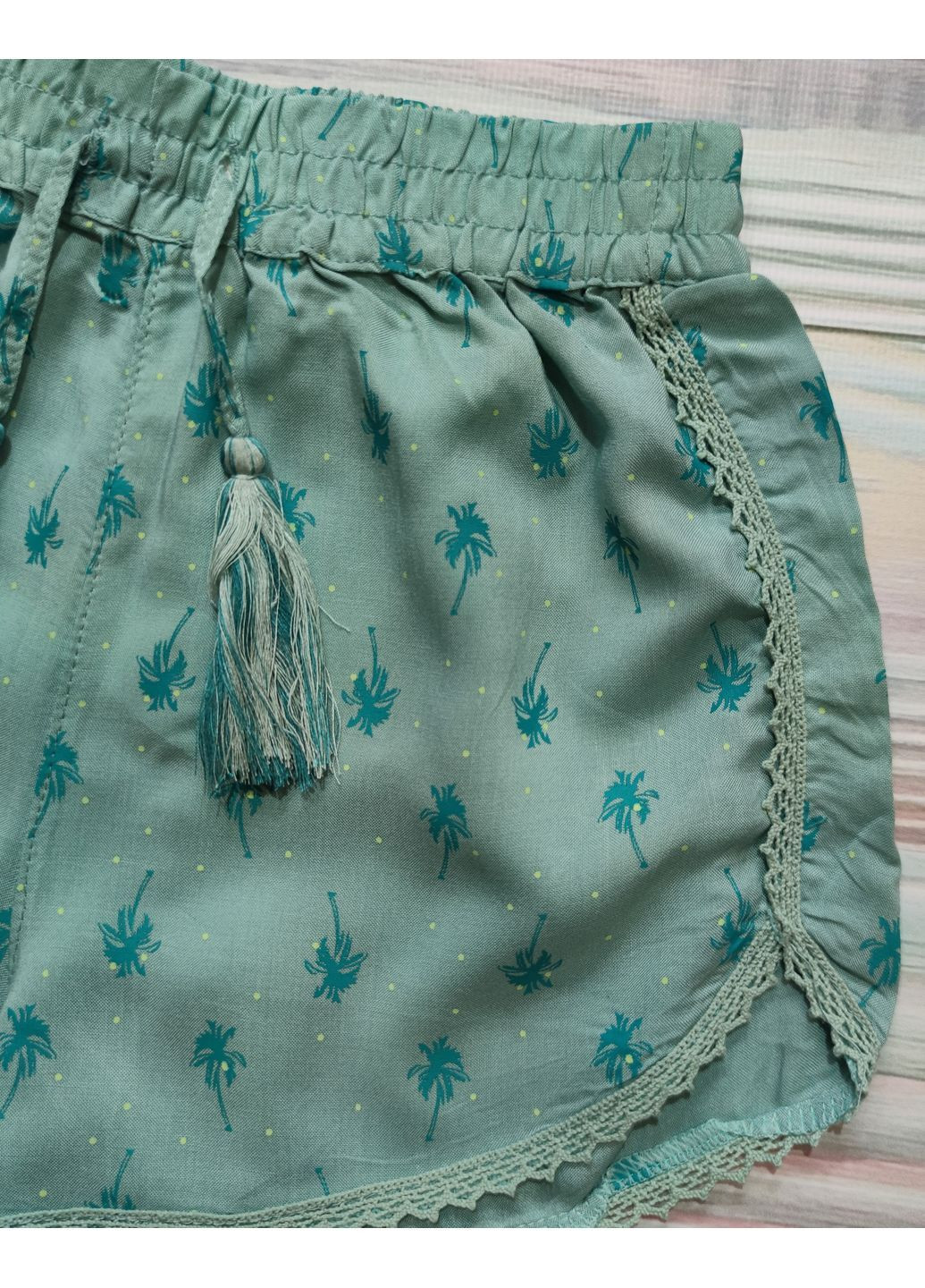 Детские шорты для девочки 8 лет 128 Зеленые Lulu Castagnette (370606759)