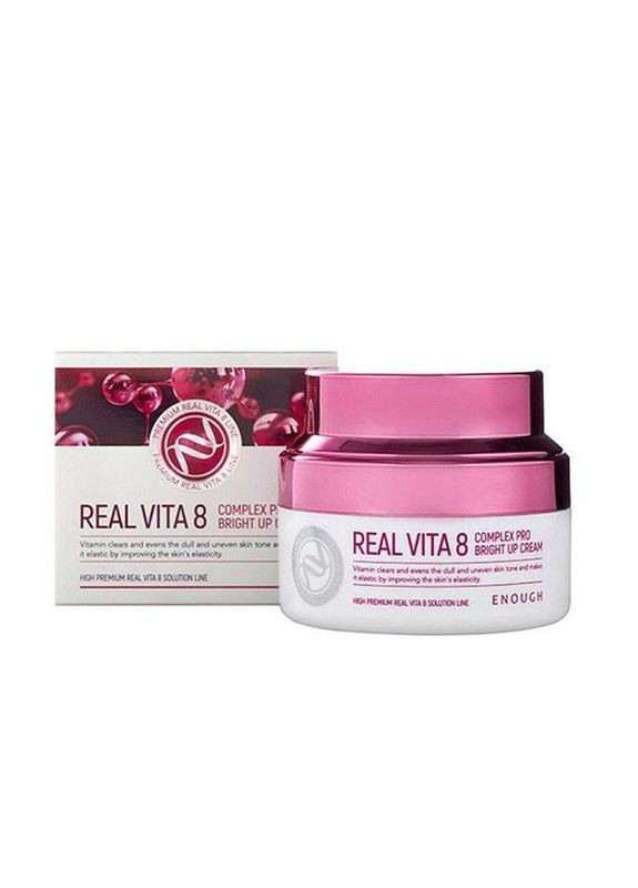 ENOUGH Крем с витаминами для сияния кожи лица Real Vita 8 Complex Pro Bright Up Cream 50 ml — Крем, Южная Корея (358499583)