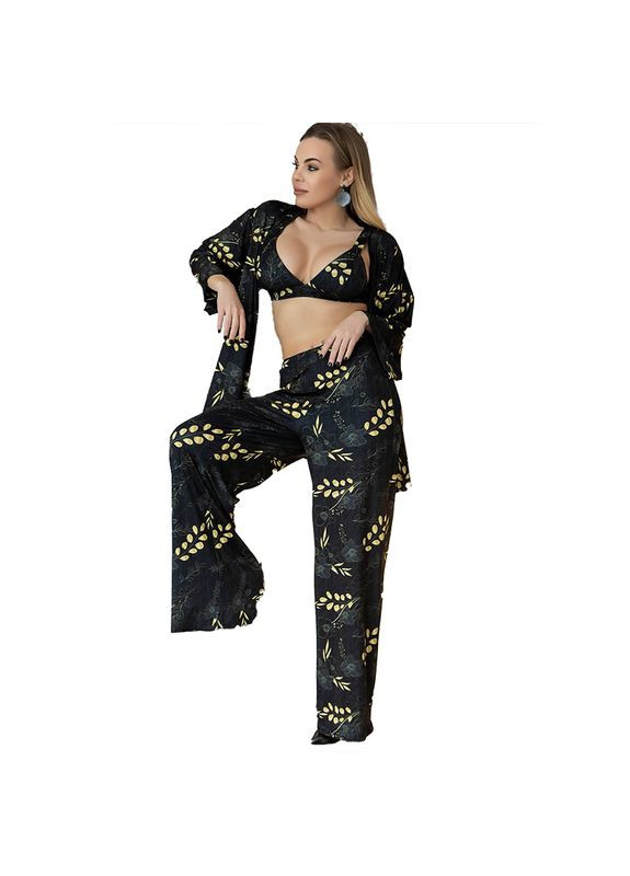 Домашний костюм SETH5-Q133 Черно-желтый, (06399934) TOTALFIT (323021753)