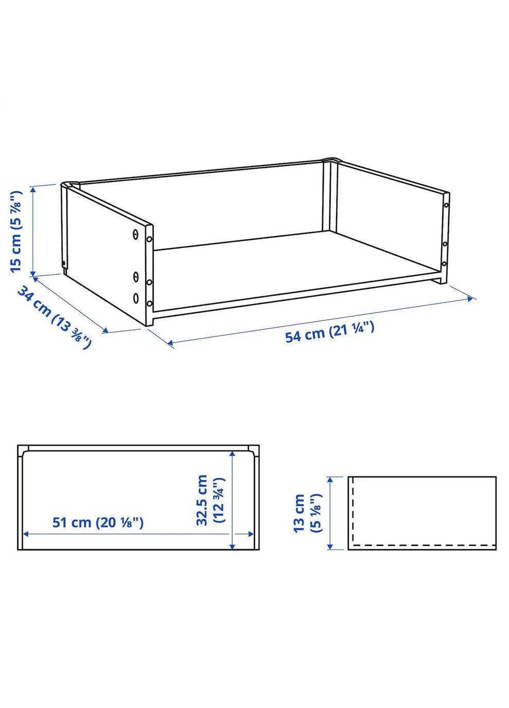 Каркас ящика ІКЕА BESTA 60х15х40 см (70351513) IKEA (278406880)