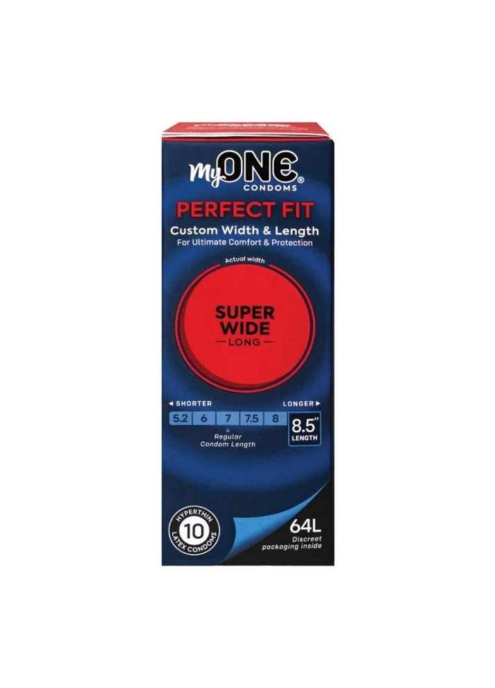 Презервативи великі ультратонкі латексні MyONE Super Wide & Long 64L 10 штук One (380517632)