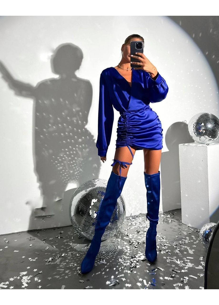 Синя кежуал сукня N.Family однотонна