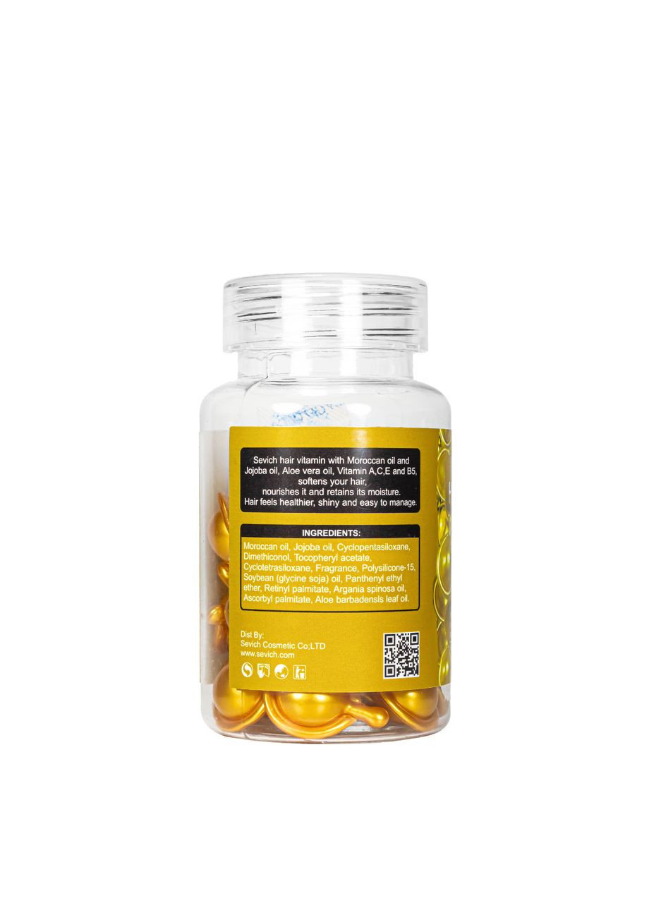 Витамины для ослабленных и сухих волос Hair Vitamin With Maroccan Oil & Jojoba Oil, 30 шт Sevich (302723378)