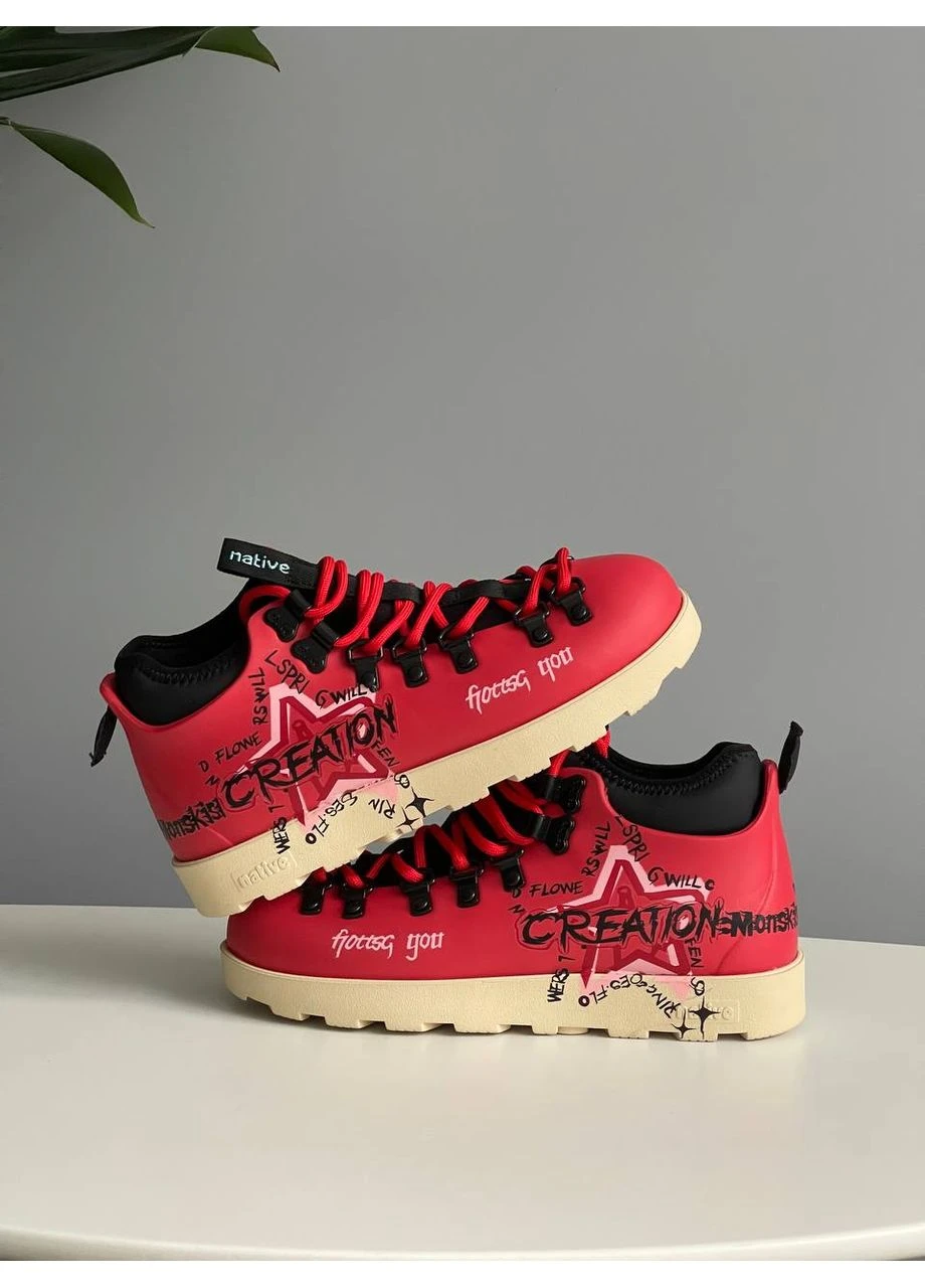Кроссовки женские Native Fitzsimmons 2.0 Torch Red Custom | Нейтівс Фітзімонс 2.11 красные демисезоны (381954046)