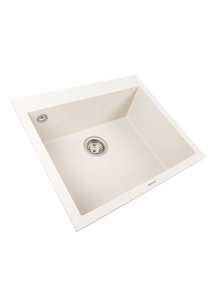 Кухонная гранитная мойка 5750 DAVINA белая в точку Valeso (370269018)