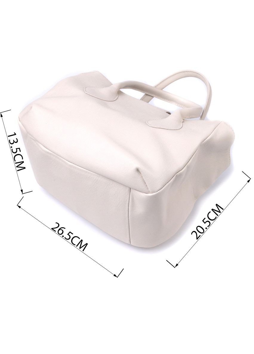 Деловая женская сумка с двумя ручками из натуральной кожи 22830 Бежевая. Shvigel (331907503)