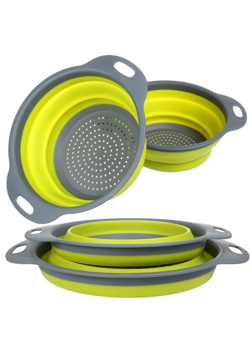 Дуршлаг силиконовый складной большой + маленький Collapsible filter baskets Digital (393818889)