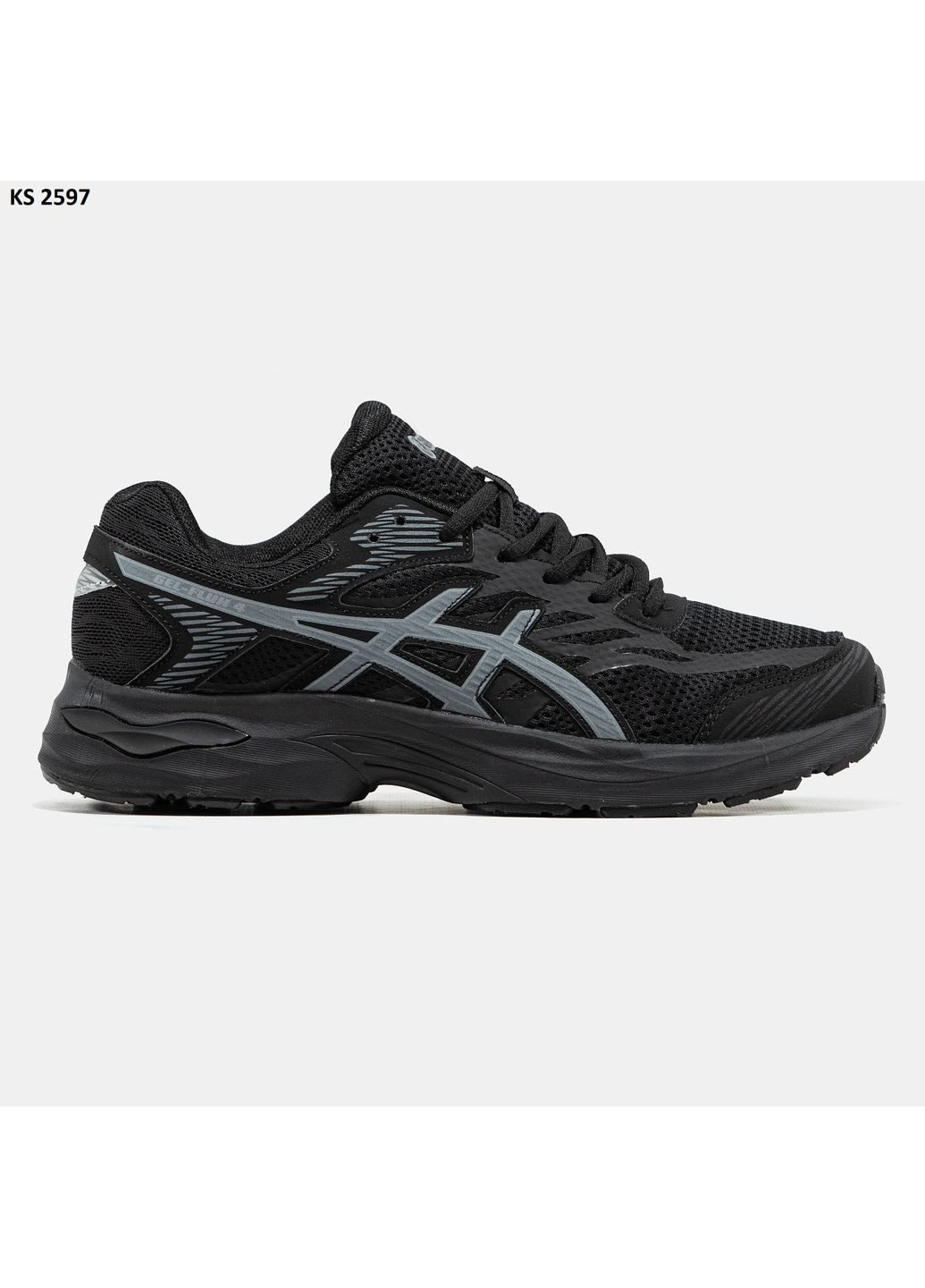 Чорні Осінні кросівки чоловічі asics gel-flux 4 black асікс гель флюкс No Brand