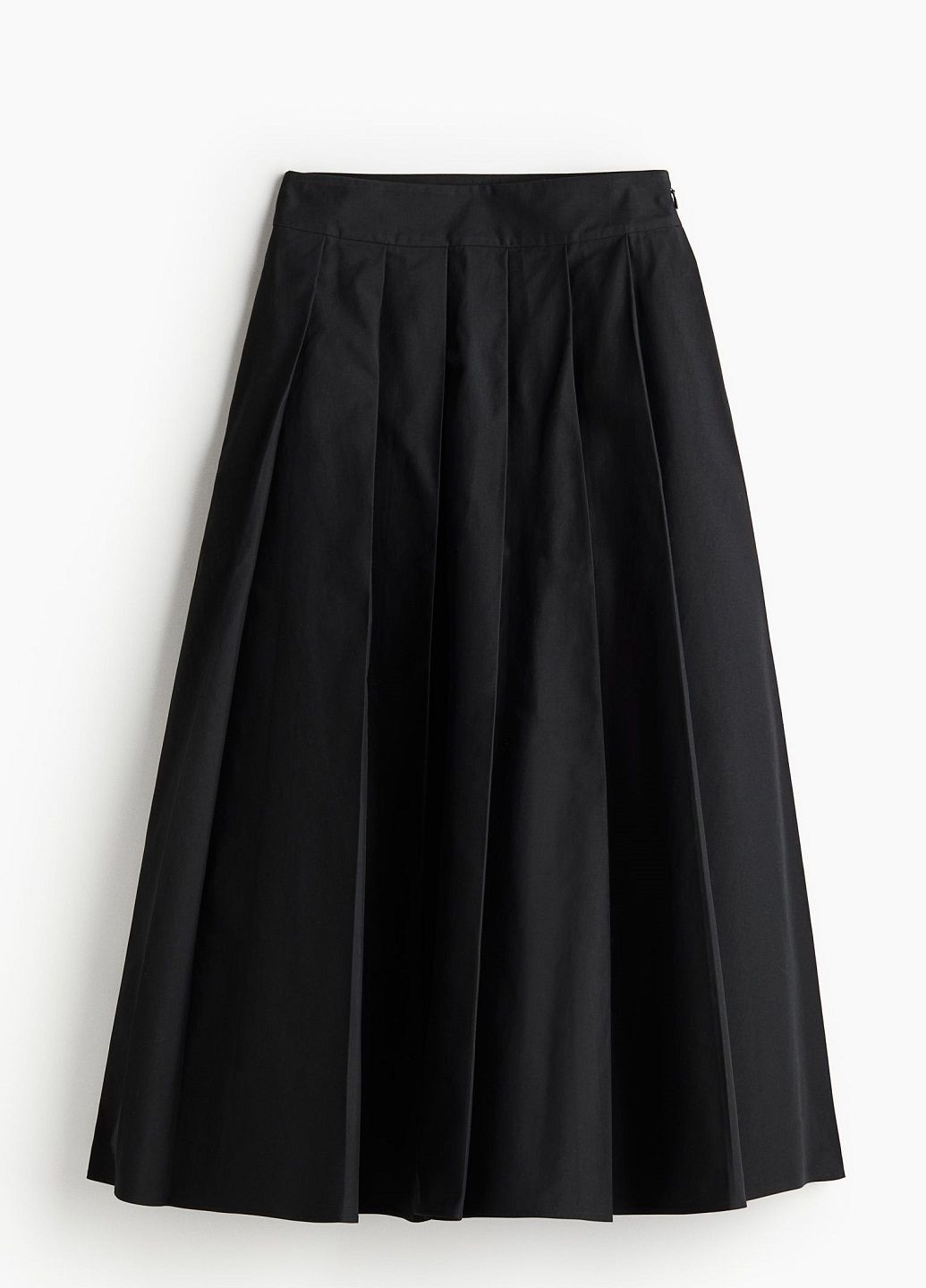 Черная офисная однотонная юбка H&M
