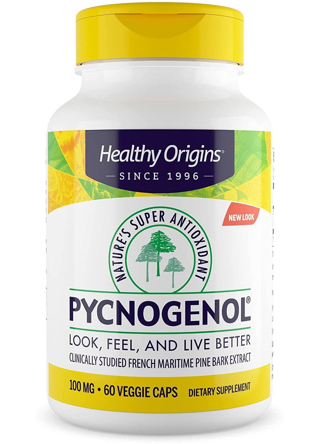 Экстракт сосновой коры, Pycnogenol,, 100 мг, 60 капсул Healthy Origins (362369956)
