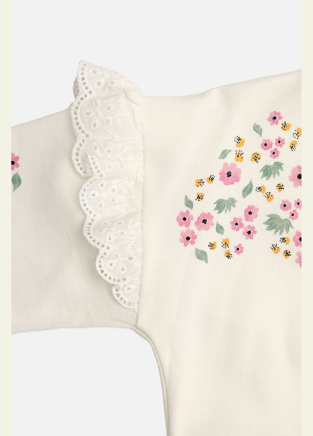 Yuki світшот для дівчинки колір молочний цб-00271940 молочний трикотаж