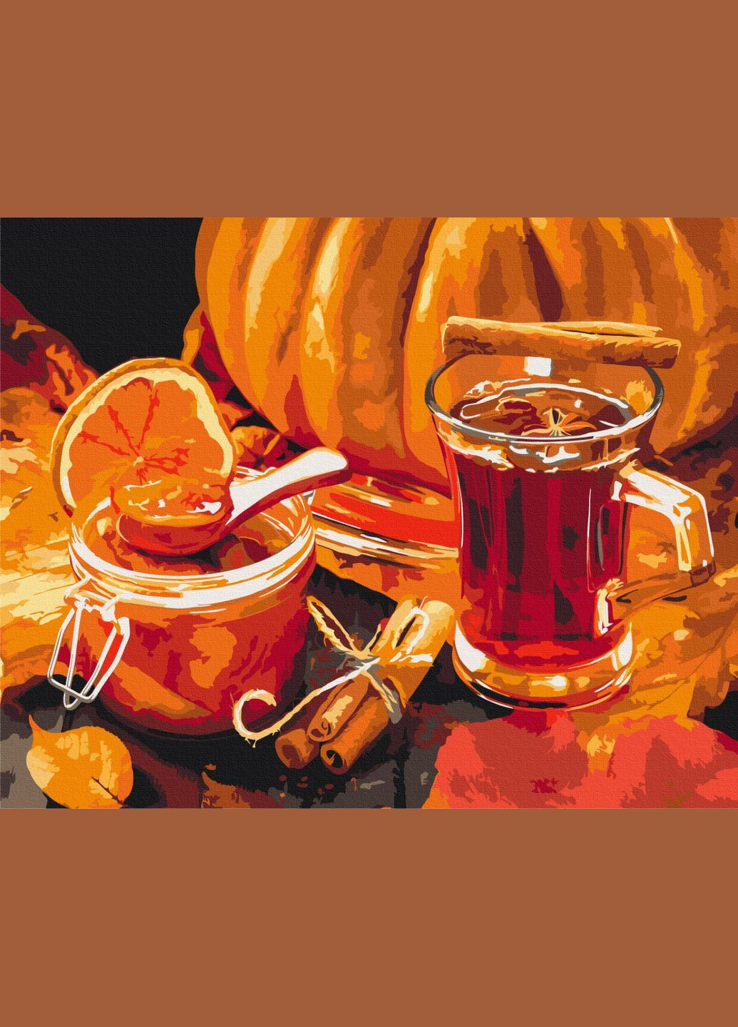 Картина по номерам "Осенний чай" 40х50 см Brushme (365778750)