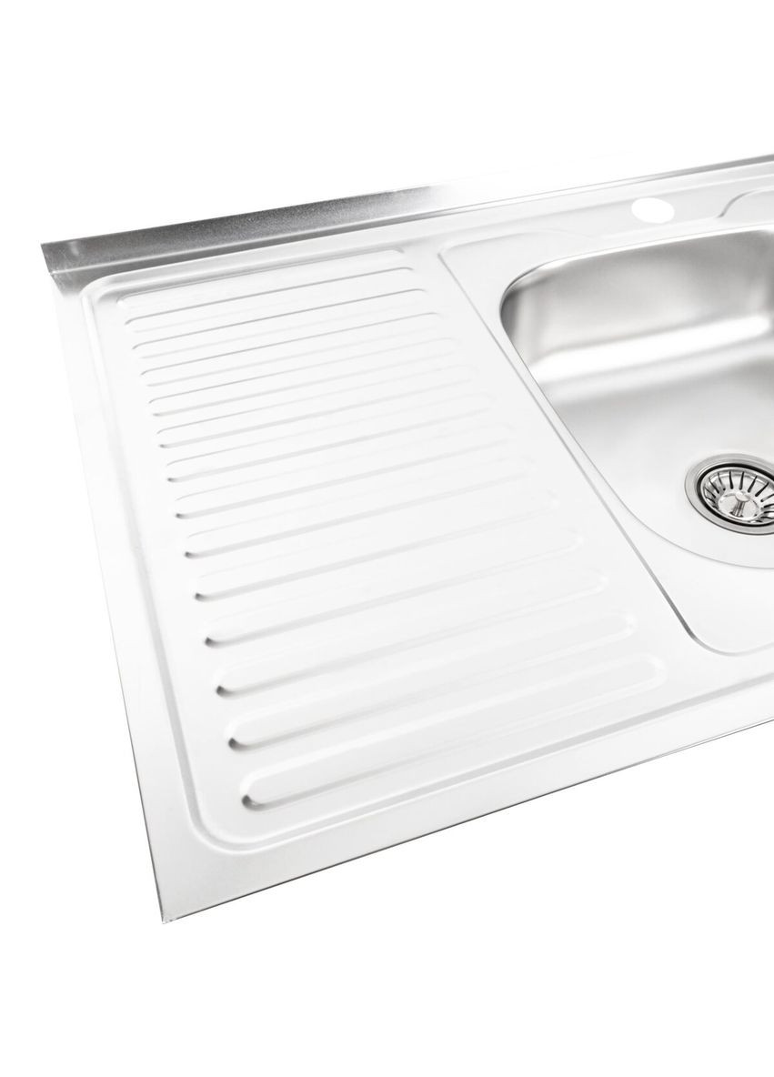 КОМПЛЕКТ мийка накладна 8060 САТИН "R" 0,7/160 TM + 56 NESP змішувач кухонний Valeso (358934100)