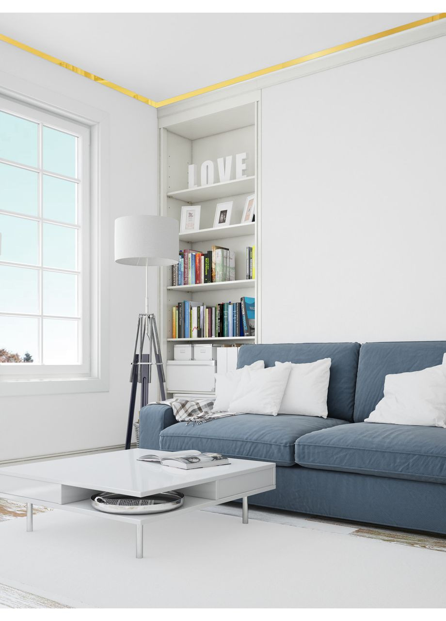 Дзеркальна наклейка настінна акрилова декоративна для інтер'єру Молдинг-30 3х240 см 3 шт. Ваша Світлість (366334453)