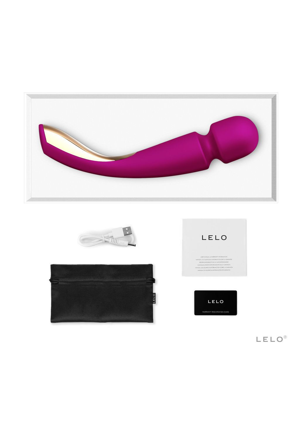 Вибромассажер Smart Wand 2 Medium Deep Rose SO8098 Lelo (296492116)