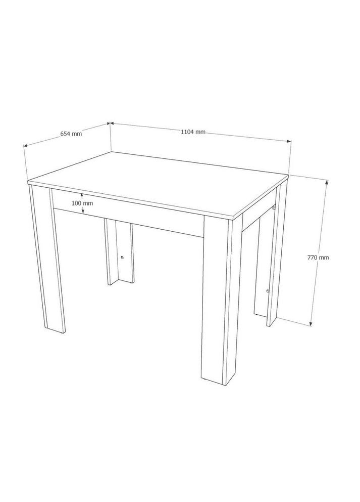 Обеденный стол СТО-1 110х65х77 см. (EVR-071146) Еверест (335211247)