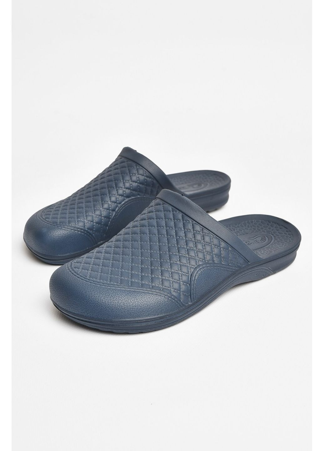 Темно-синие кэжуал шлепанцы мужские пена темно-синего цвета Let's Shop
