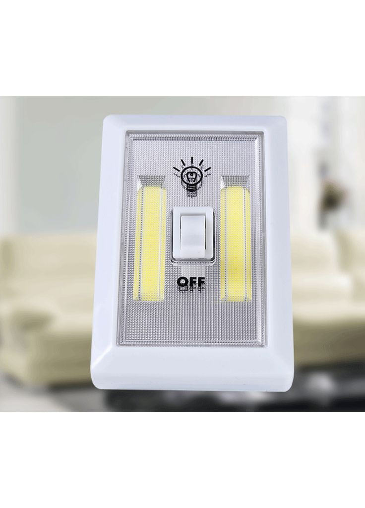 Світильник на батарейках світлодіодний білий портативний ліхтарик з магнітами та вимикачем для дому та вулиці ProDobro (363135864)