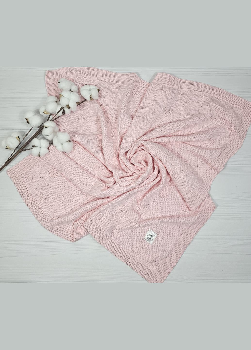 Плед Сердечки розовый No Brand (323137750)