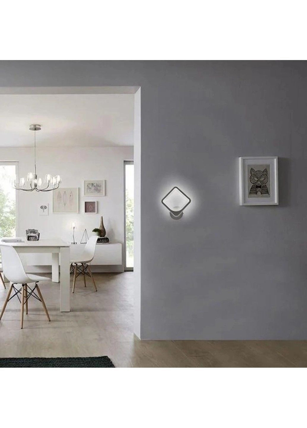 Керований cвітлодіодний світильник бра TETRA S 22 Вт 220х250х50 мм Білий ESLLSE (365446837)