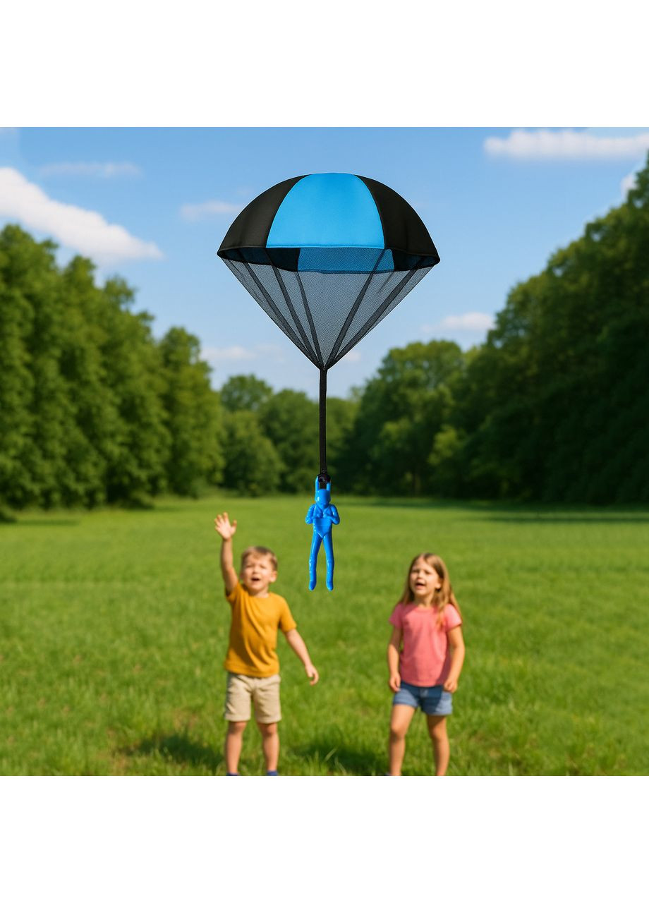 Парашутист солдатик із тканинним куполом, що летить іграшка для запуску з висоти, 70 см Bluelans (365721090)