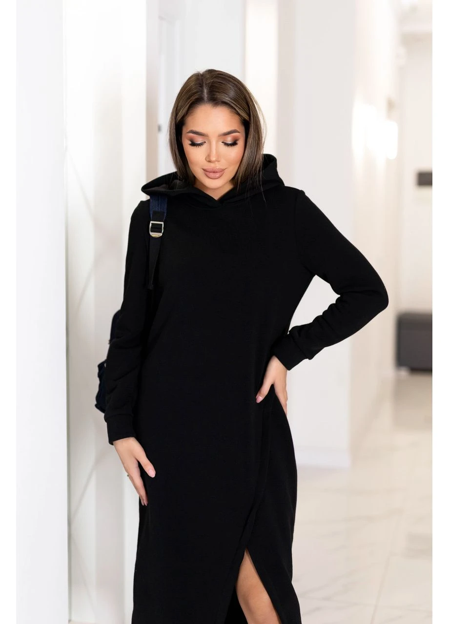 Черное кэжуал платье Fashion Girl