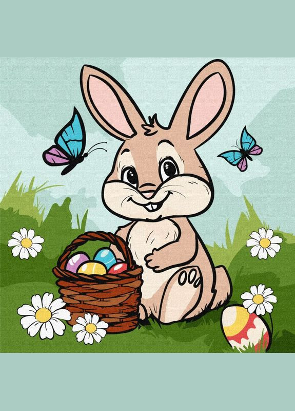 Картина по номерам Пасхальная корзина ©art_selena_ua 30x30 KHO6198 Идейка Ідейка (292715085)