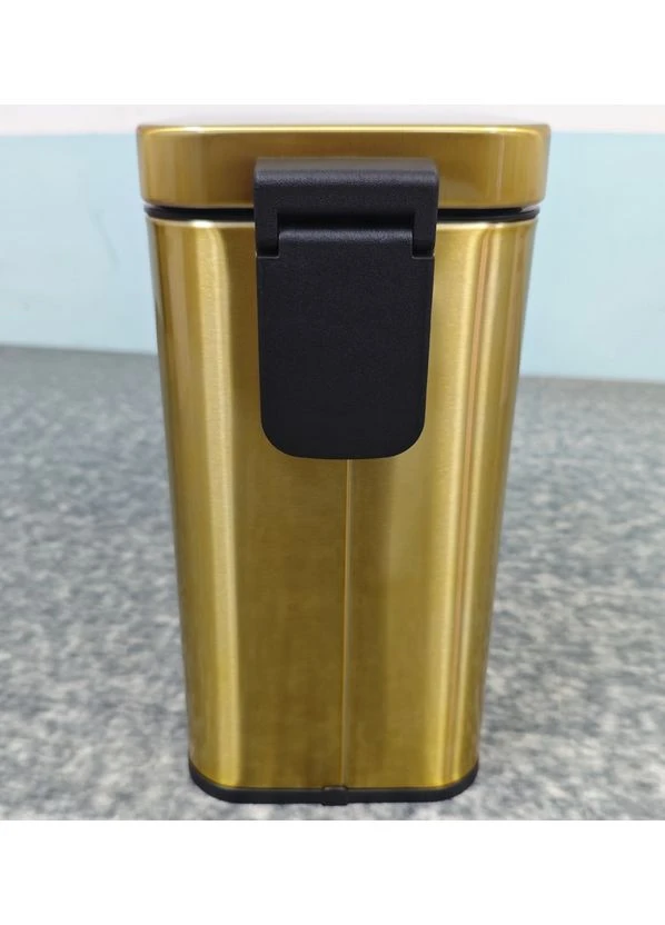Мусорное ведро с плавным закрытием прямоугольное Quadro-TC0105 Brushed Gold 5 л (цвет матовое золото) (MI8394) Mixxus (388977450)