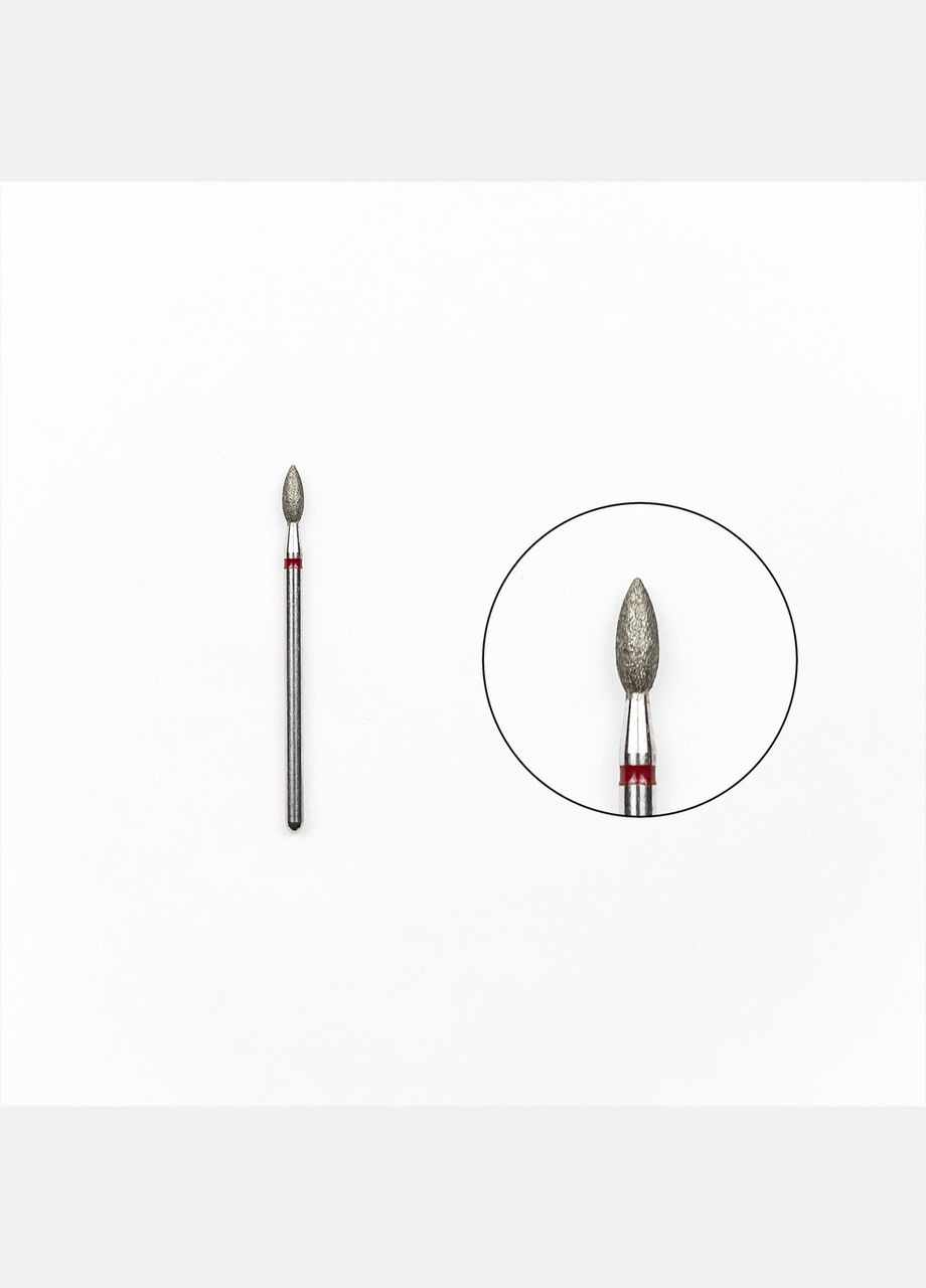 Алмазная фреза "свеча" красная насечка, 3 мм No Brand (296665393)