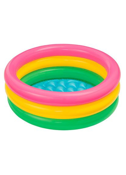 Дитячий надувний басейн Веселка 58924 на 68 літрів Intex (365641327)